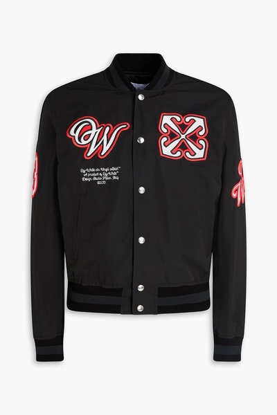  Off-white - Embroidered Shell Bomber Jacket - Black - It 42 