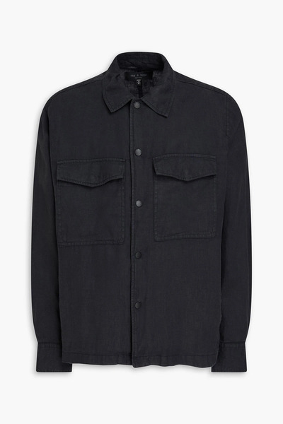  Rag & Bone - Angus Linen Overshirt - Black - L 