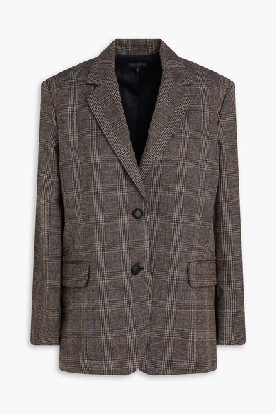  Rag & Bone - Lainey Checked Wool Blazer - Brown - L 