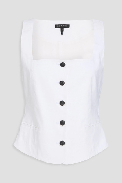 Rag & Bone - Mariana Linen-blend Vest - White - Us 4 
