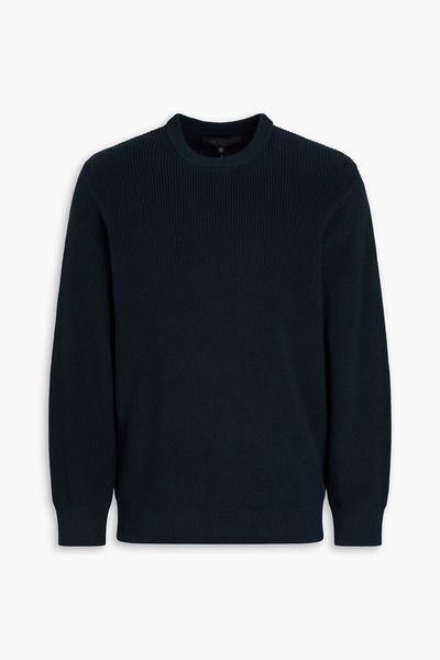  Rag & Bone - Ribbed Cotton Sweater - Blue - L 