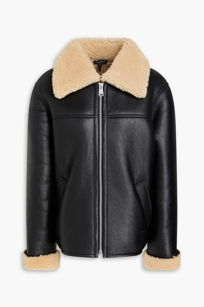  Rag & Bone - Roman Pebbled-leather Jacket - Black - M 