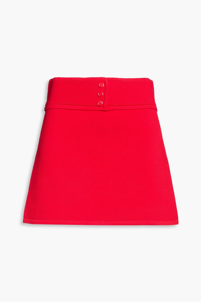  Sandro - Button-embellished Stretch-knit Mini Skirt - Red - Fr 38 