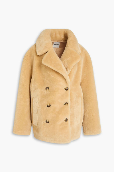  Sandro - Double-breasted Plush Jacket - Neutral - Fr 38 