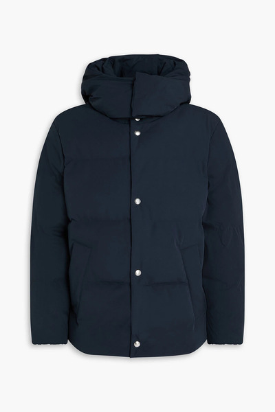  Sandro - Quilted Shell Hooded Jacket - Blue - Xs 