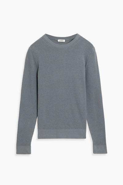  Sandro - Waffle-knit Cotton Sweater - Gray - S 