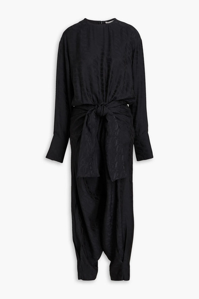  Stella Mccartney - Tie-front Jacquard Jumpsuit - Black - It 34 