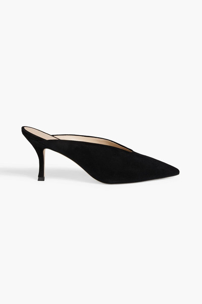  Stuart Weitzman - Lulah Suede Mules - Black - Us 7 