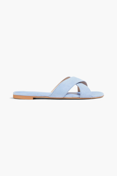  Stuart Weitzman - Roza Suede Sandals - Blue - Us 4.5 