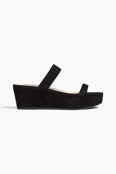 Stuart Weitzman - Suede Platform Mules - Black - Us 9.5 