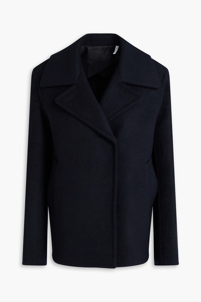  Theory - Brushed Wool-blend Felt Coat - Blue - L 