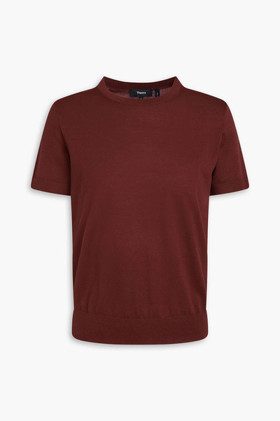  Theory - Merino Wool Top - Burgundy - S 