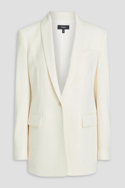  Theory - Textured-crepe Blazer - White - Us 12 