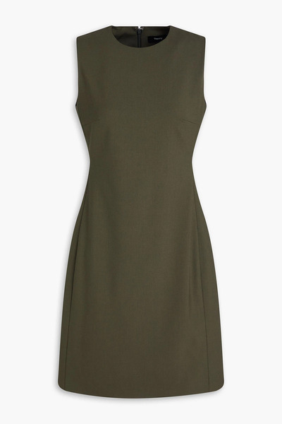  Theory - Wool-blend Mini Dress - Green - Us 12 