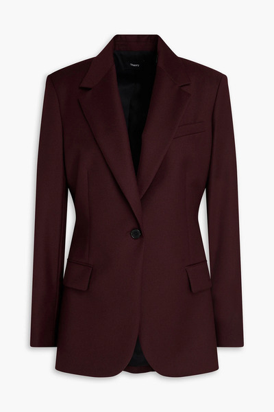  Theory - Wool-twill Blazer - Burgundy - Us 00 
