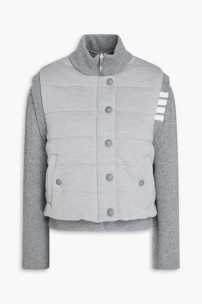  Thom Browne - Reversible Striped Quilted Wool Jacket - Gray - It 38 