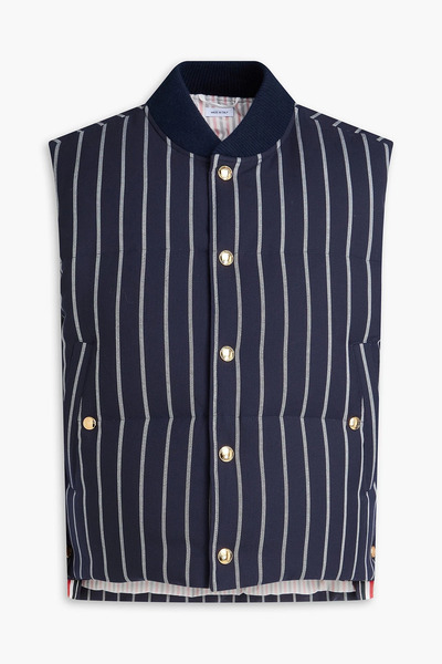  Thom Browne - Striped Wool Down Vest - Blue - 2 