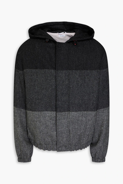  Thom Browne - Striped Wool Hooded Jacket - Gray - 0 