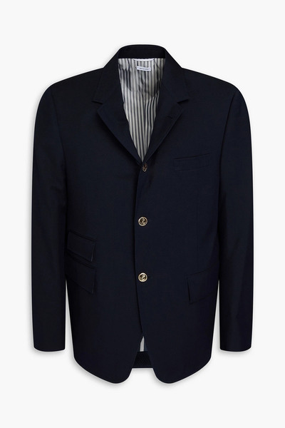  Thom Browne - Wool-piqué Blazer - Blue - 4 