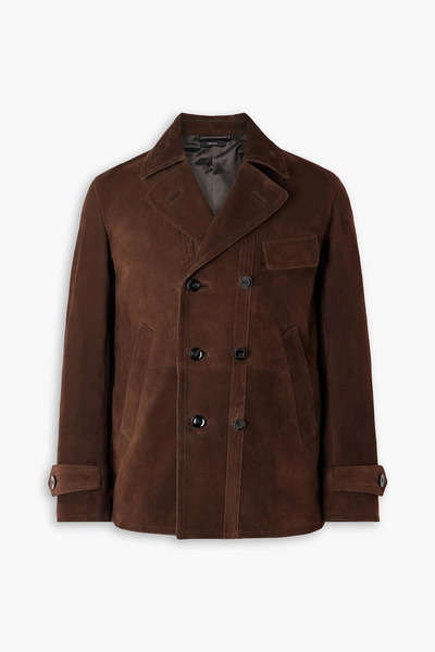  Tom Ford - Double-breasted Suede Jacket - Brown - It 46 