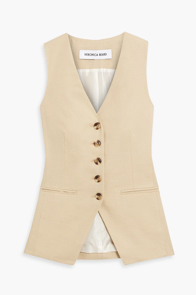  Veronica Beard - Liff Linen-blend Vest - Neutral - Us 2 