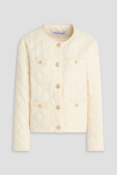  Veronica Beard - Shalia Quilted Shell Jacket - White - S 