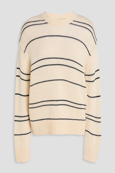  Vince. - Striped Wool-blend Sweater - White - Xs 