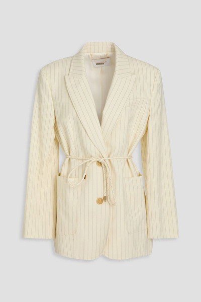  Zimmermann - Pinstriped Wool-blend Blazer - White - 1 